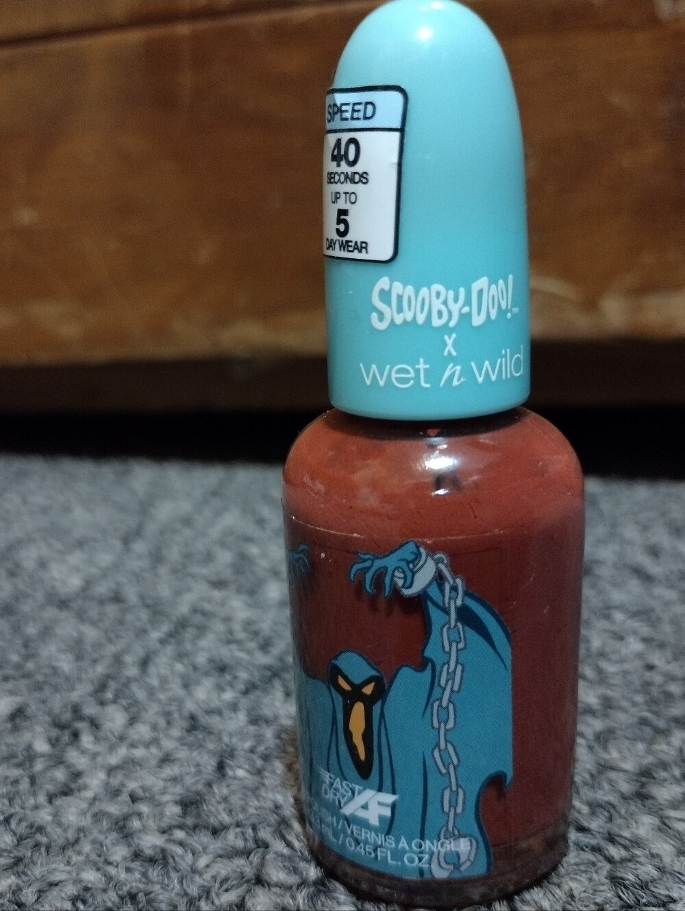 Wet N Wild Scooby-Doo Rusty Red Nail Polish with Blue Cap